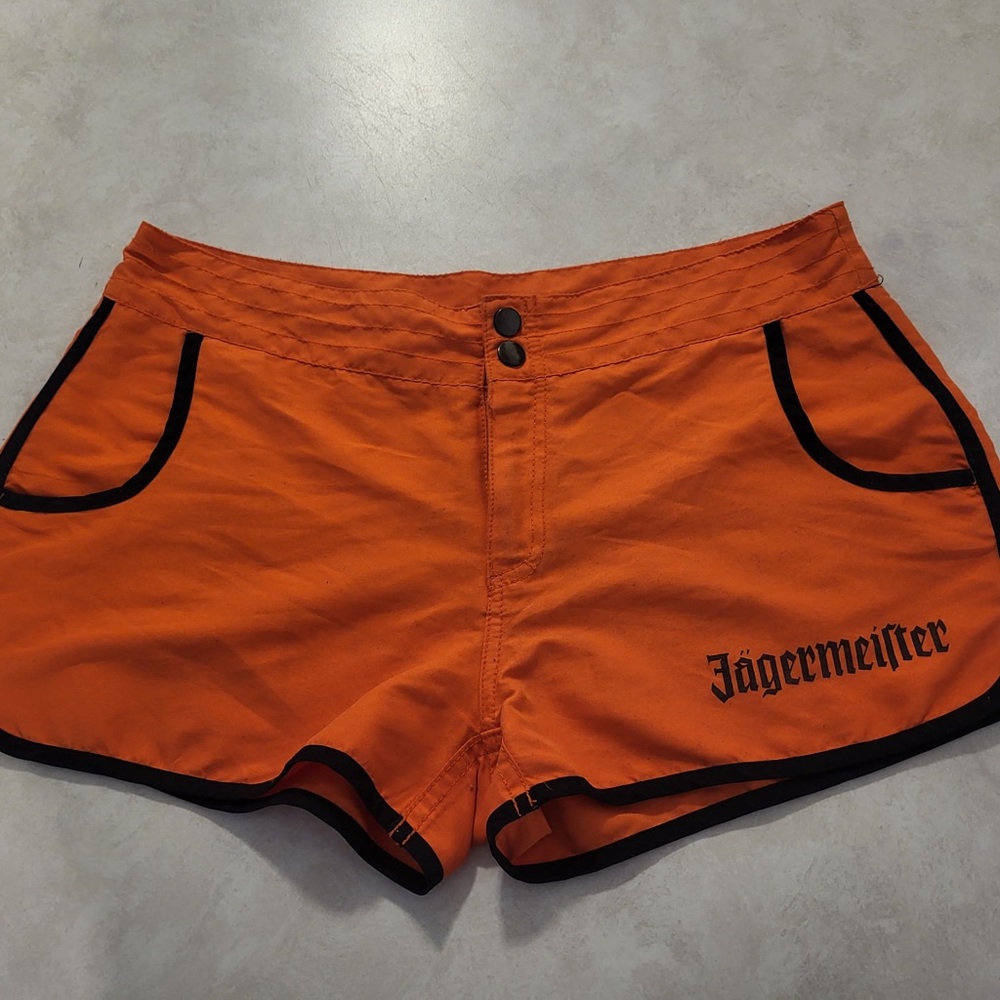 Jagermeister Collectible Women's Orange Booty Shorts Promotional 1990’s Y2K